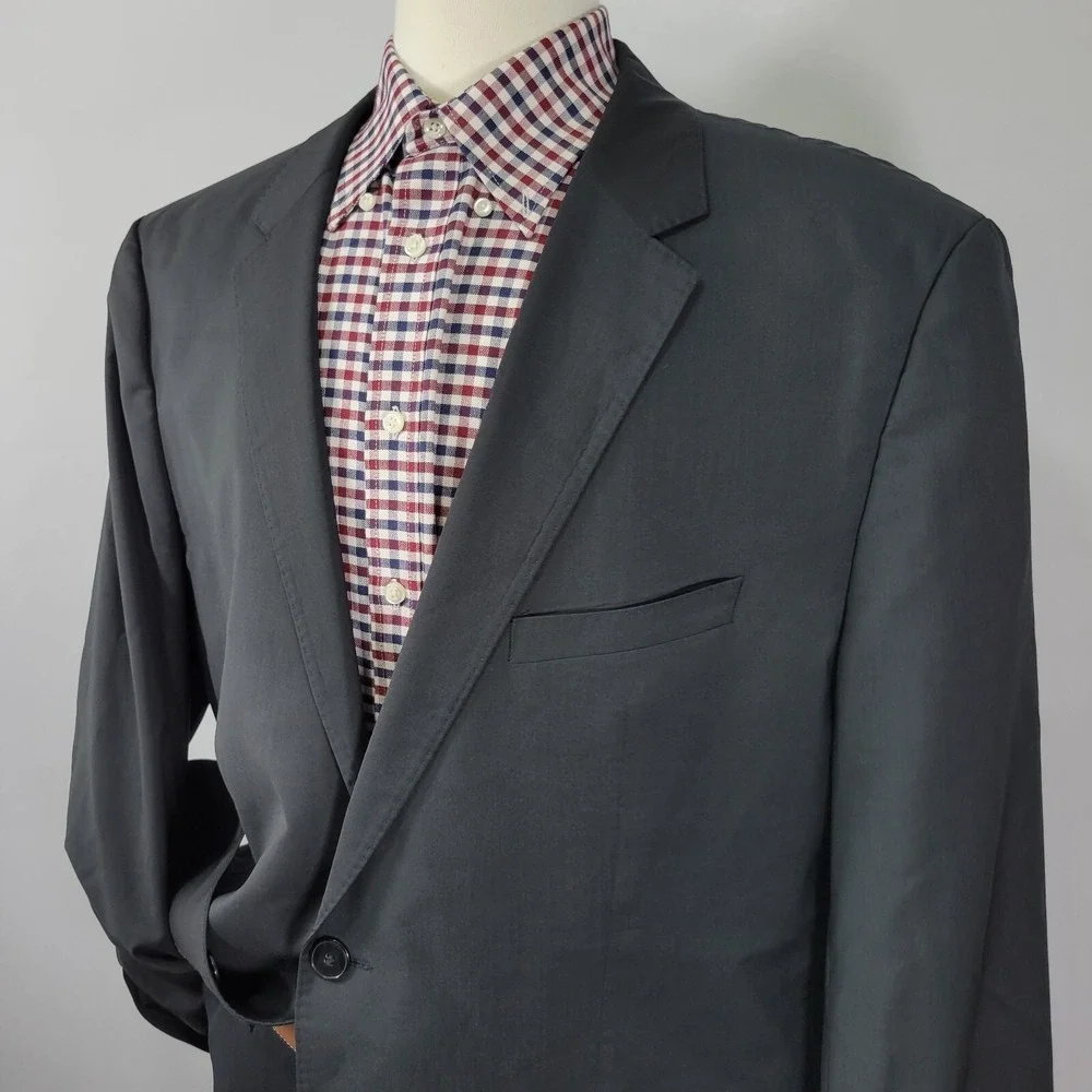 Hugo Boss Men's Sport Coat‎ Blazer Two Button Black Wool Size 50L
